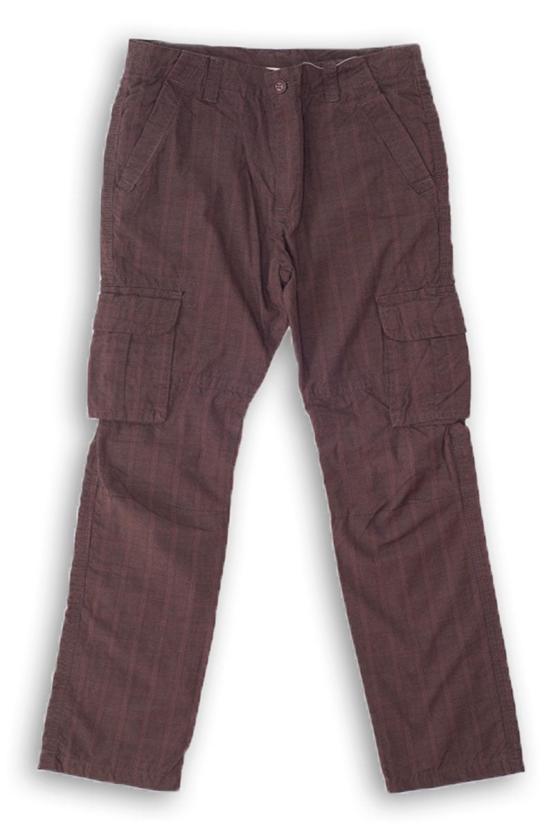 Pantaloni in carouri baieti, Wooloo Mooloo, maro, 10732