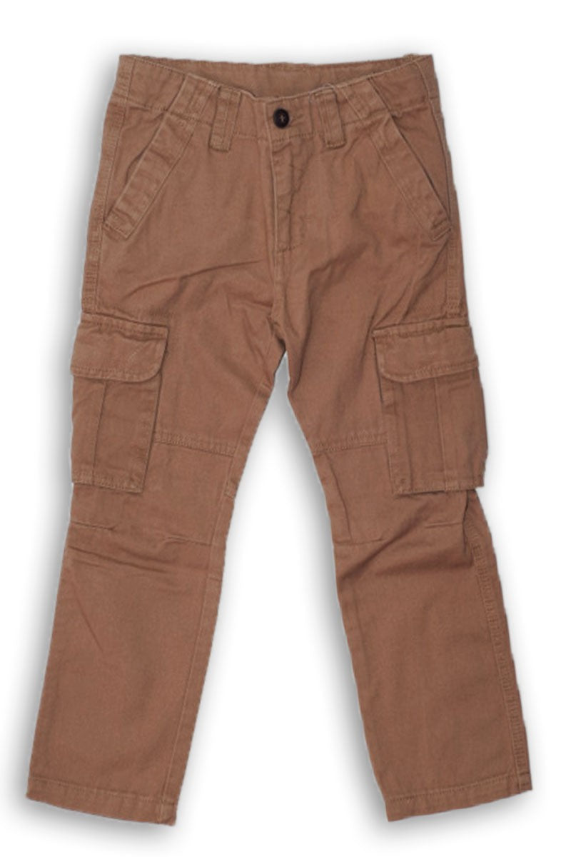 Pantaloni cu buzunare, Wooloo Mooloo, copii, maro, 11732 - 4Kids Romania