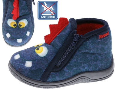 Pantofi interior cu model dinozaur baieti, Beppi, 2186530 - 4Kids Romania