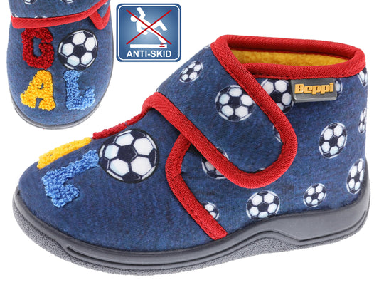 Pantofi de interior cu scai baieti, Beppi, Football, 2186541 - 4Kids Romania