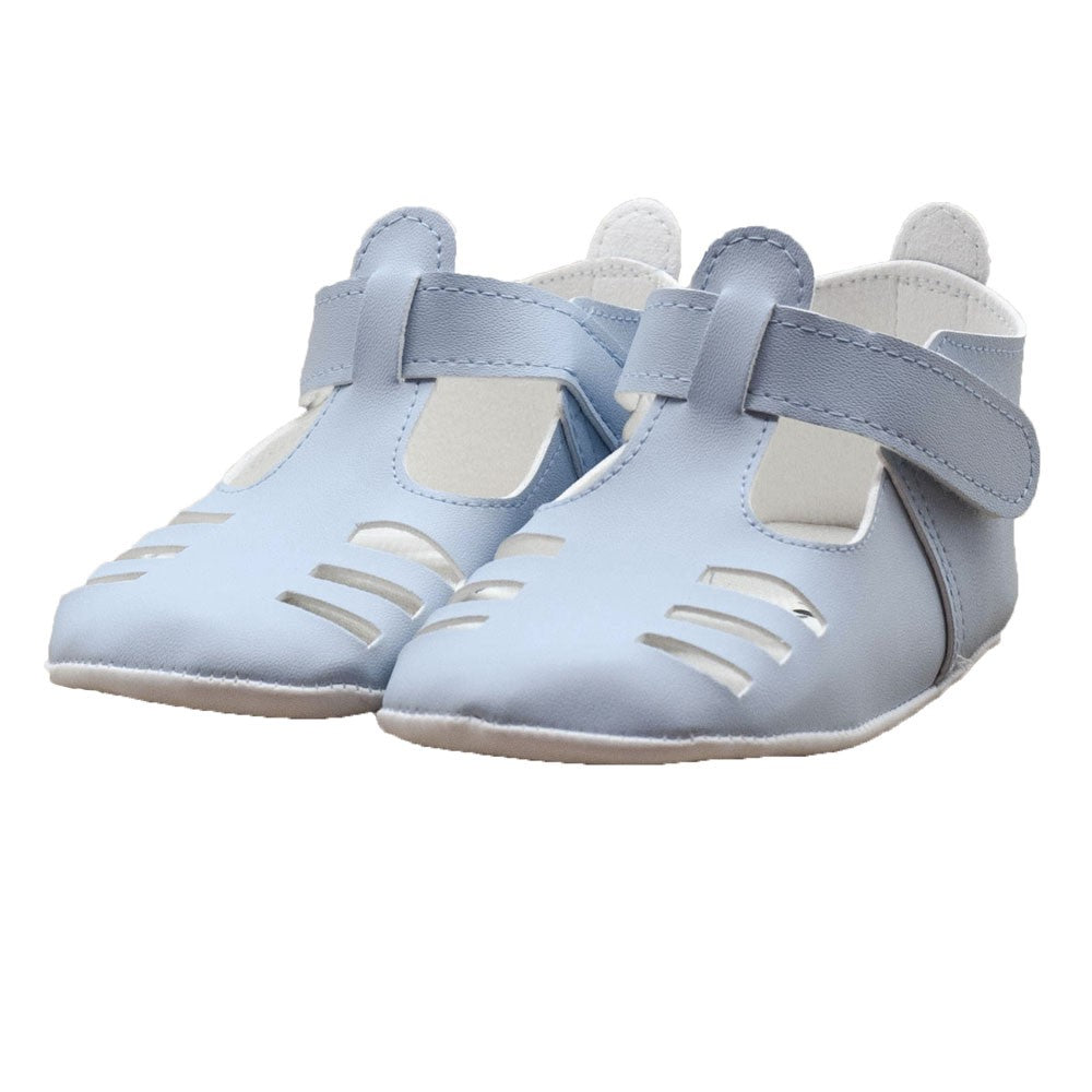 Pantofiori decupati, Funny Baby, bebelusi, albastri, 1292 - 4Kids Romania