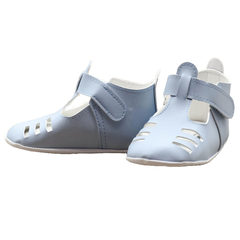 Pantofiori decupati, Funny Baby, bebelusi, albastri, 1292 - 4Kids Romania