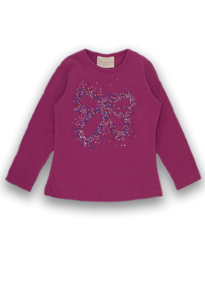 Bluza cu strasuri, Bimbalina, Fundita, mov, 53840 - 4Kids Romania