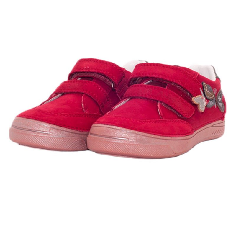 Pantofi din piele intoarsa, Butterflies, roz, 040-404A - 4Kids Romania