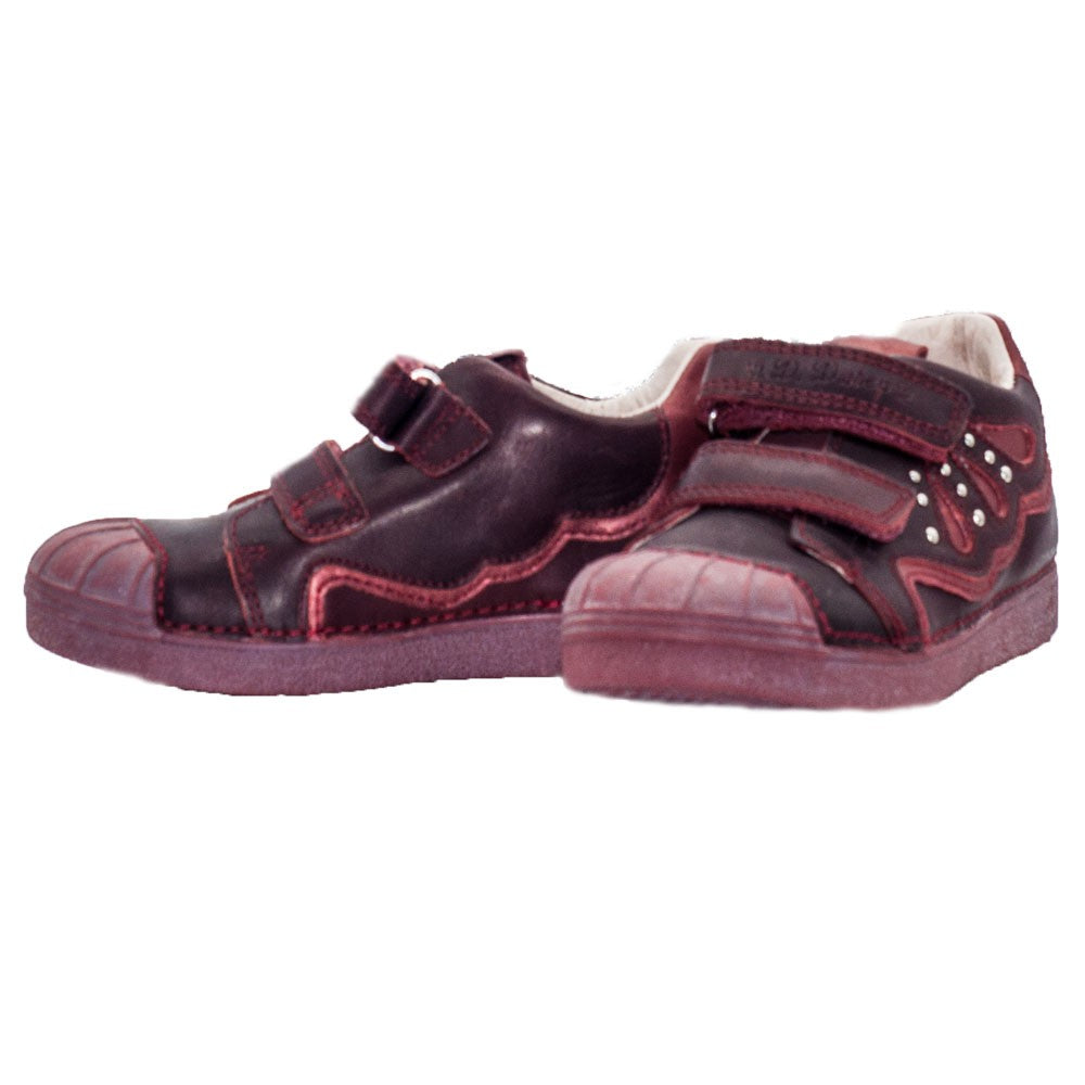 Pantofi tip tenisi, D.D.step, cu scai, visinii, 043-505B - 4Kids Romania