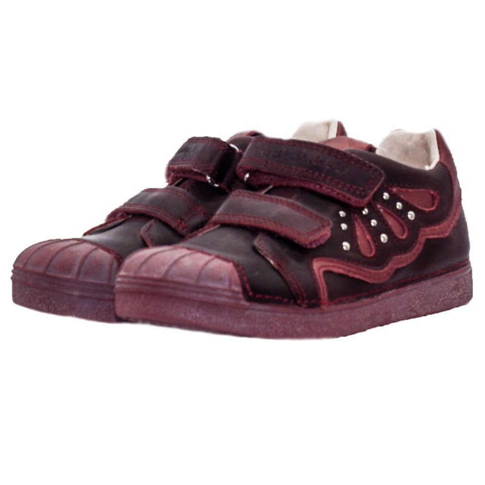 Pantofi tip tenisi, D.D.step, cu scai, visinii, 043-505B - 4Kids Romania