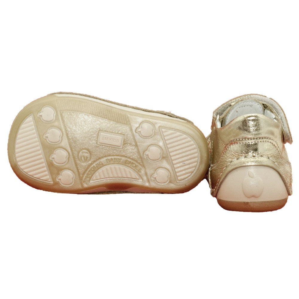 Pantofiori decupati fetite, 4Kids, cu scai, aurii, 069