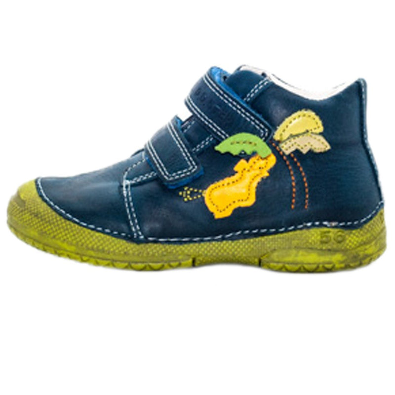 Ghetute neimblanite elegante din piele, D.D.step, Palm, bleumarin, 038-238B - 4Kids Romania