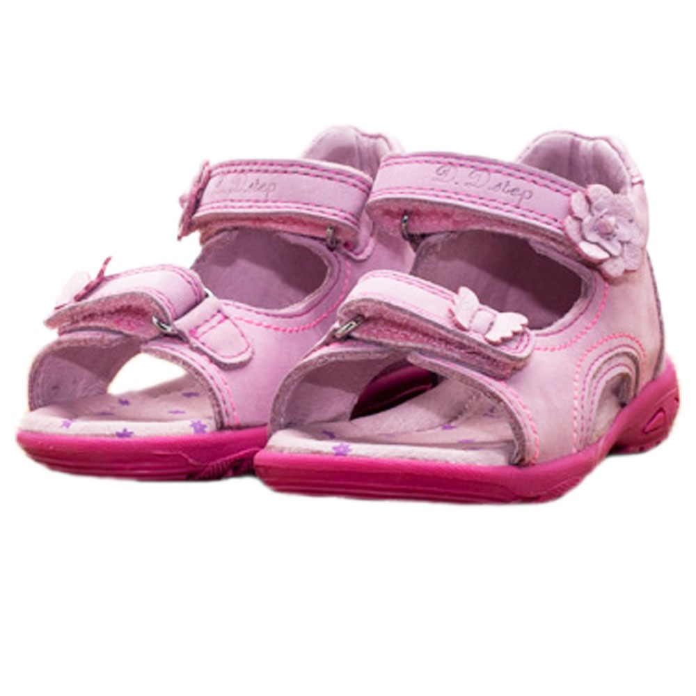 Sandalute Primii Pasi, D.D.step, din Piele, Inchise la Spate, Roz, AC290-7007 - 4Kids Romania