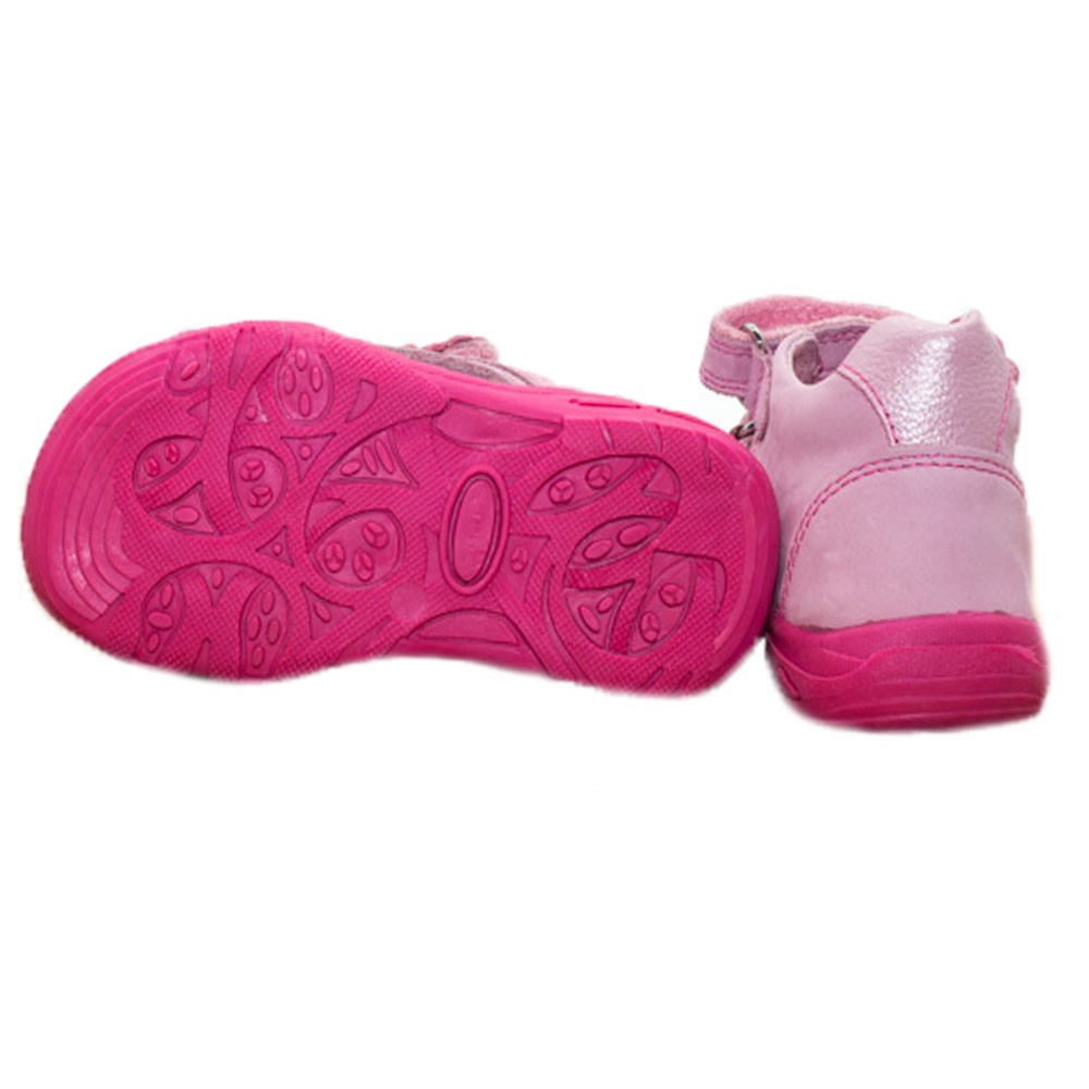 Sandalute Primii Pasi, D.D.step, din Piele, Inchise la Spate, Roz, AC290-7007 - 4Kids Romania