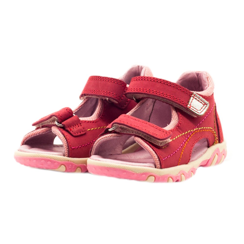 Sandalute Rosii Fete, D.D.step, Inchise la Spate, din Piele, cu Scai, AC625-28A - 4Kids Romania