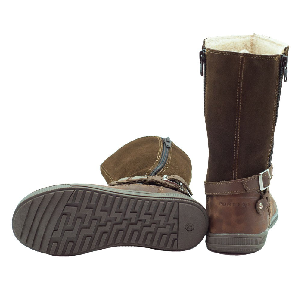 Cizme cu catarama fete, Ponte 20, usoare, maro, DA06-1-96A