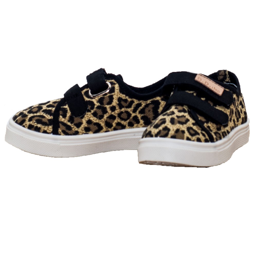 Tenisi Fete, D.D.step, Model Leopard, cu Scai, Textili, Maro, CSG-105 - 4Kids Romania