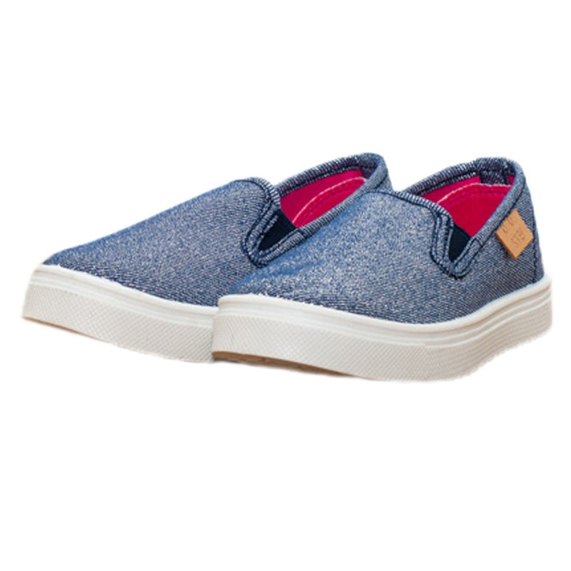 Tenisi Slip-On Fete, D.D.step, Material Textil, Usori, Albastri, CSG-083B - 4Kids Romania