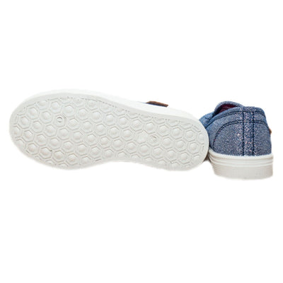 Tenisi Slip-On Fete, D.D.step, Material Textil, Usori, Albastri, CSG-083B - 4Kids Romania