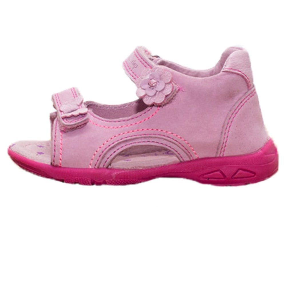 Sandalute Primii Pasi, D.D.step, din Piele, Inchise la Spate, Roz, AC290-7007 - 4Kids Romania