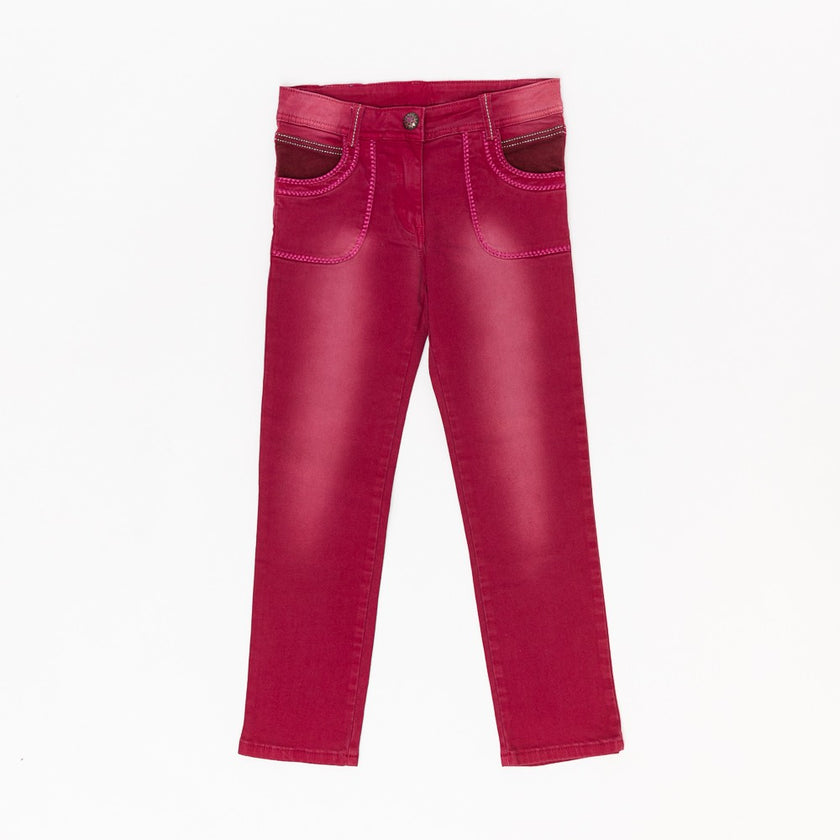 Pantaloni lungi fetite, Bimbalina, fucsia, 31822