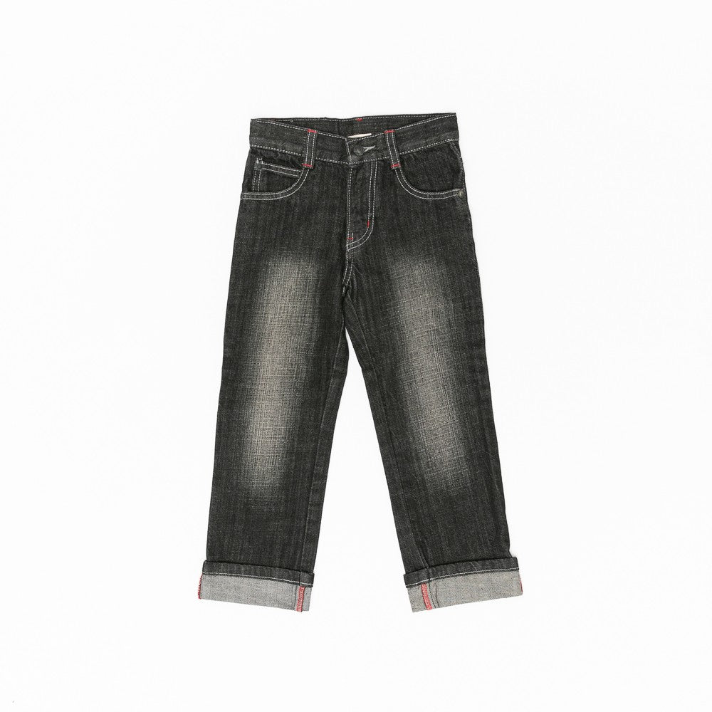 Pantaloni din denim baietei, Wooloo Mooloo, negri, 21712 - 4Kids Romania