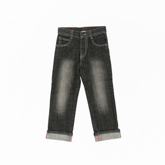 Pantaloni din denim baietei, Wooloo Mooloo, negri, 21712 - 4Kids Romania