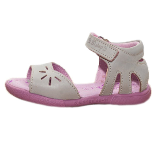 Sandale cu Scai, D.D.step, din Piele, Inchise la Spate, Gri, AC048-802 - 4Kids Romania