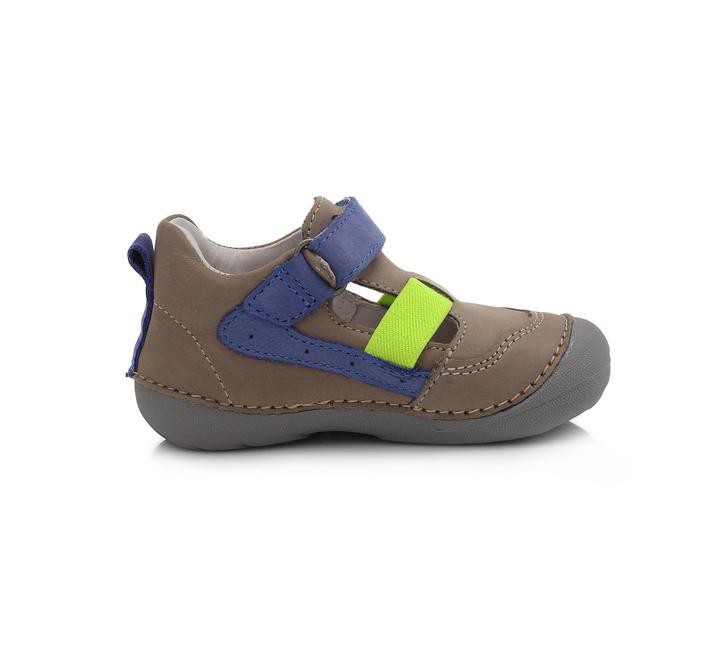 Pantofiori cu scai decupati, D.D.step, din piele, maro, 015-202 - 4Kids Romania