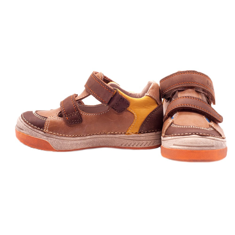 Pantofi decupati din piele naturala, D.D.step, maro, 040-11A - 4Kids Romania