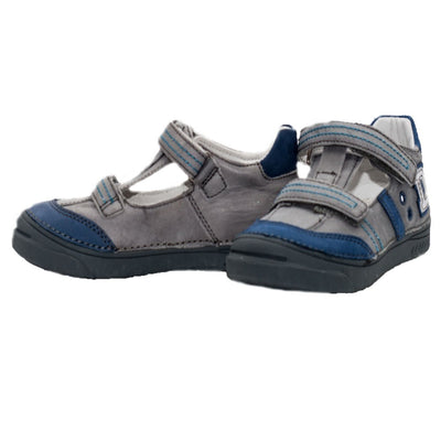 Pantofi din piele decupati, D.D.step, albastri, 040-414 - 4Kids Romania