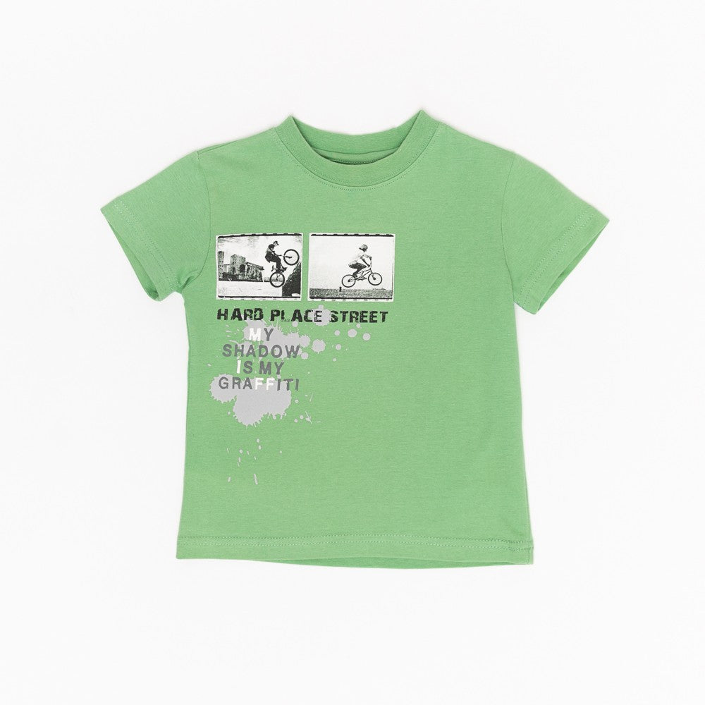 Tricou pentru baieti, Wooloo Mooloo, Graffiti, verde, 23310