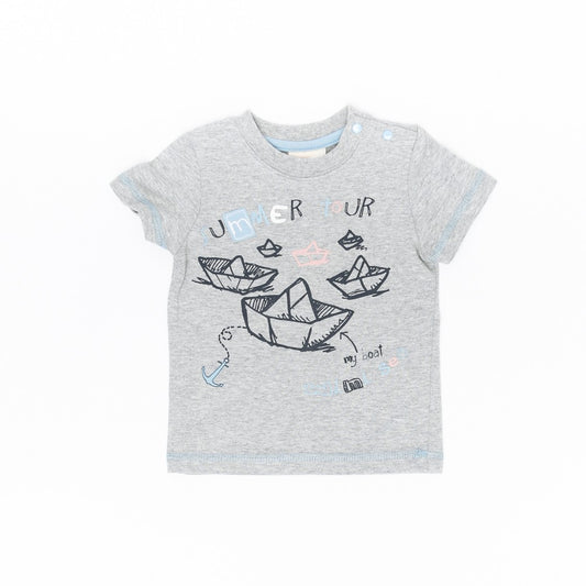 Tricou din bumbac, Wooloo Mooloo, Summer Tour, gri, 12120 - 4Kids Romania