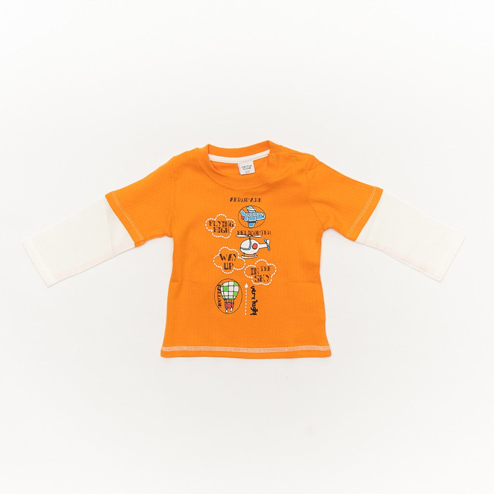 Tricou portocaliu bebe - JTDL1399 - 4Kids Romania