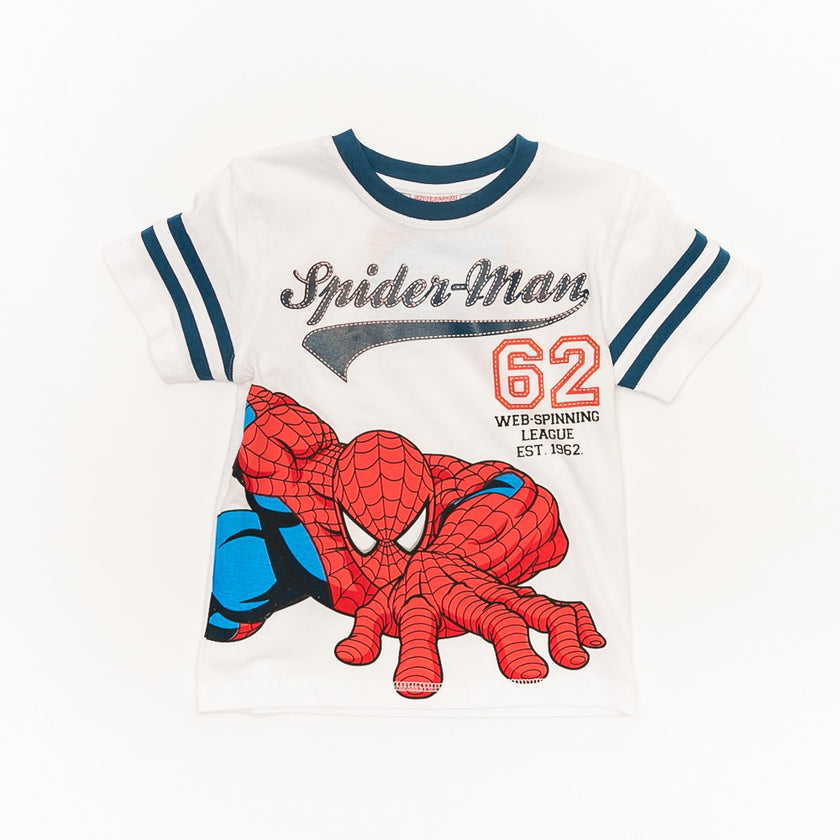 Tricou alb Spiderman baieti - SPD2708