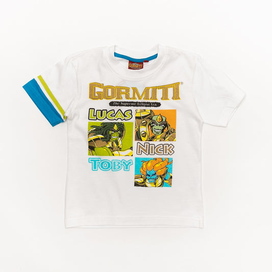 Tricou alb baieti - GOR372 - 4Kids Romania