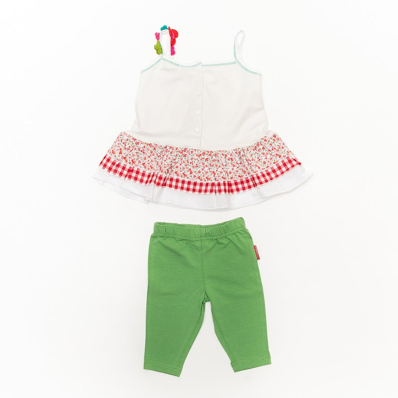 Compleu pantaloni scurti, Bimbalina, cu maiou colorat, 37215 - 4Kids Romania