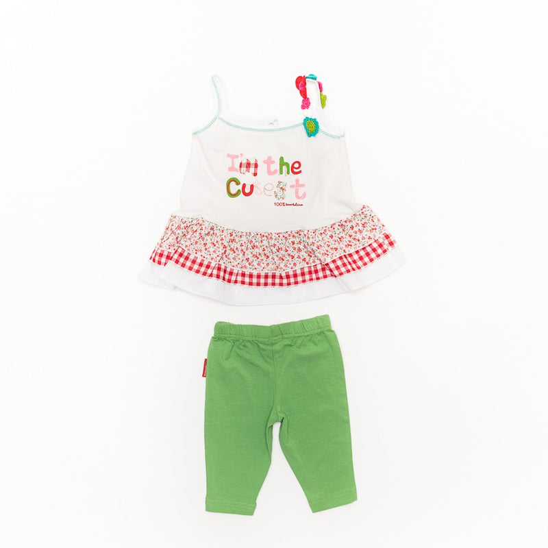 Compleu pantaloni scurti, Bimbalina, cu maiou colorat, 37215 - 4Kids Romania