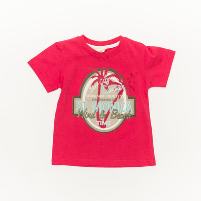 Tricou cu model, Wooloo Mooloo, St. Monica, fucsia, 30320 - 4Kids Romania