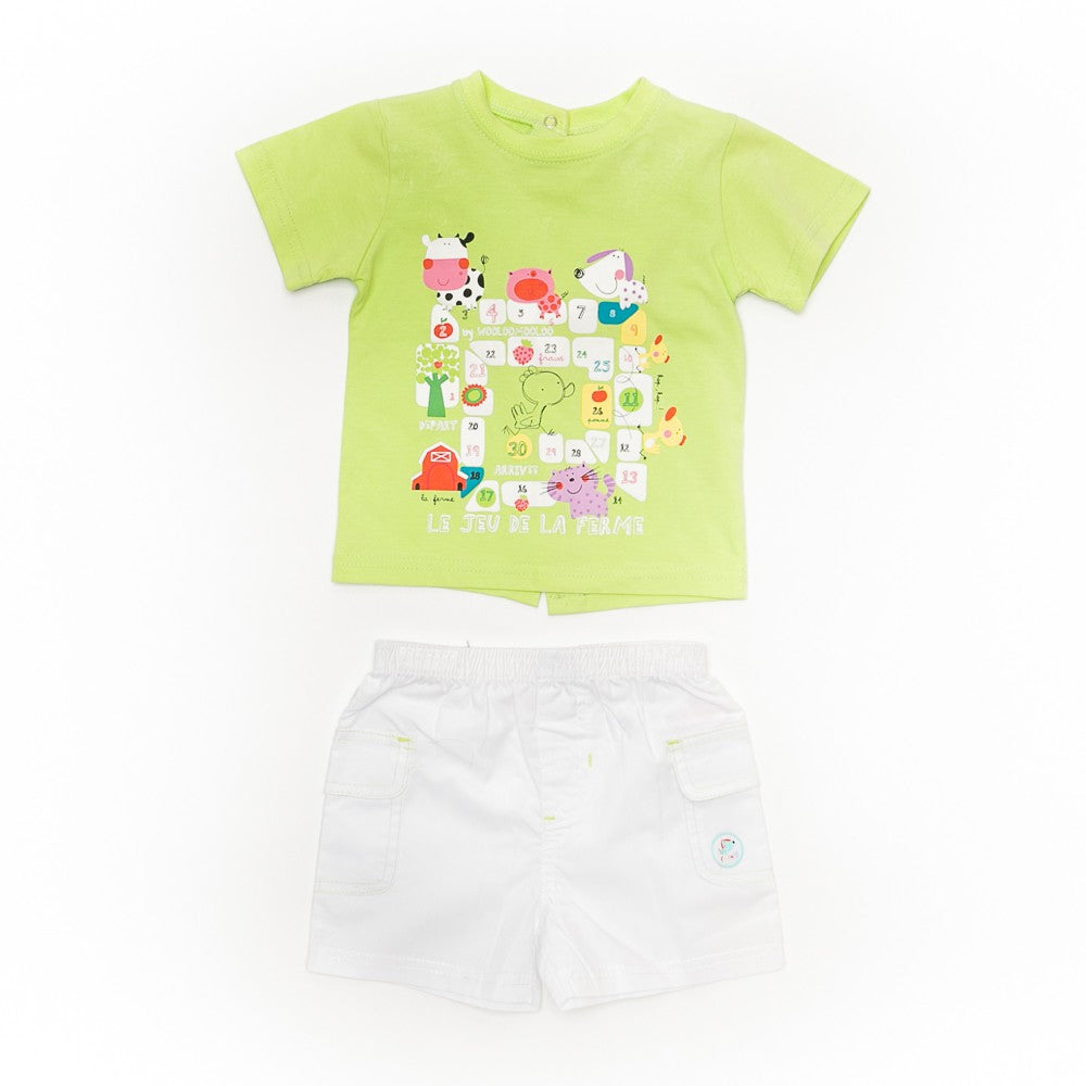 Compleu bebelusi, Wooloo, Mooloo, din 2 piese, verde, 30015 - 4Kids Romania