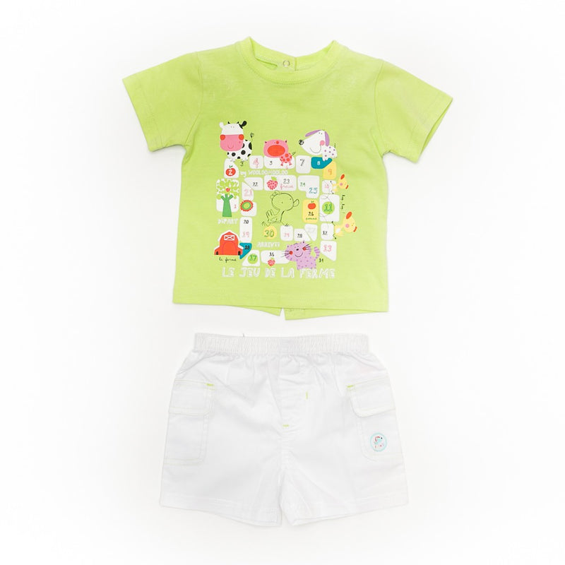 Compleu bebelusi, Wooloo, Mooloo, din 2 piese, verde, 30015 - 4Kids Romania