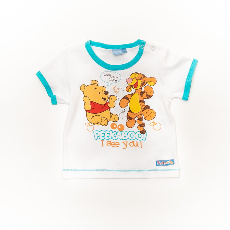 Tricou alb bebe - JTK1265A - 4Kids Romania