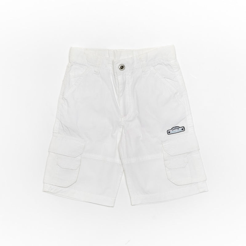 Pantaloni scurti, Wooloo Mooloo, din bumbac, albi, 11322 - 4Kids Romania