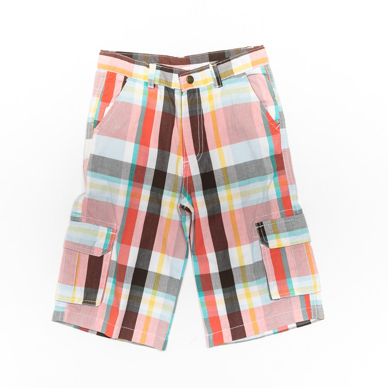 Pantaloni scurti in carouri, Wooloo Mooloo, colorati, 30312 - 4Kids Romania