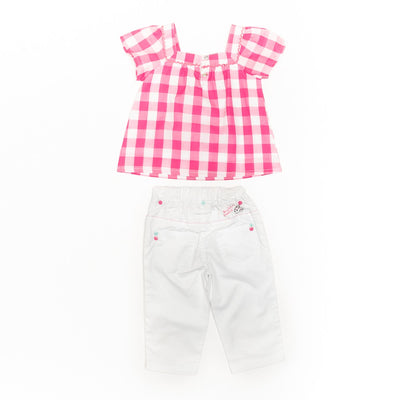 Compleu bluza in carouri, Bimbalina, cu pantaloni, 10215 - 4Kids Romania