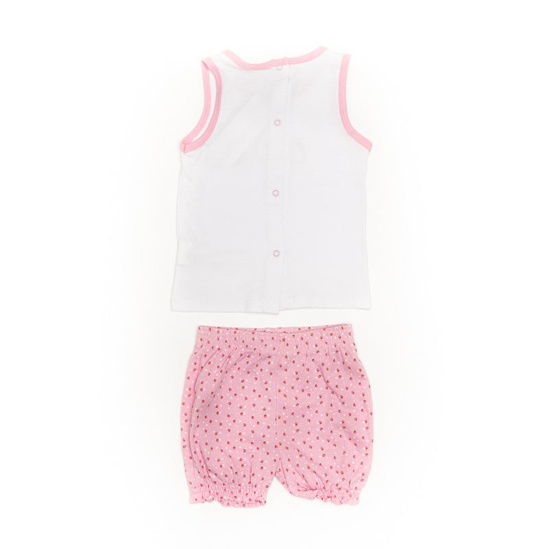 Bluza fara maneci, Bimbalina, cu pantaloni scurti, roz, 63218 - 4Kids Romania