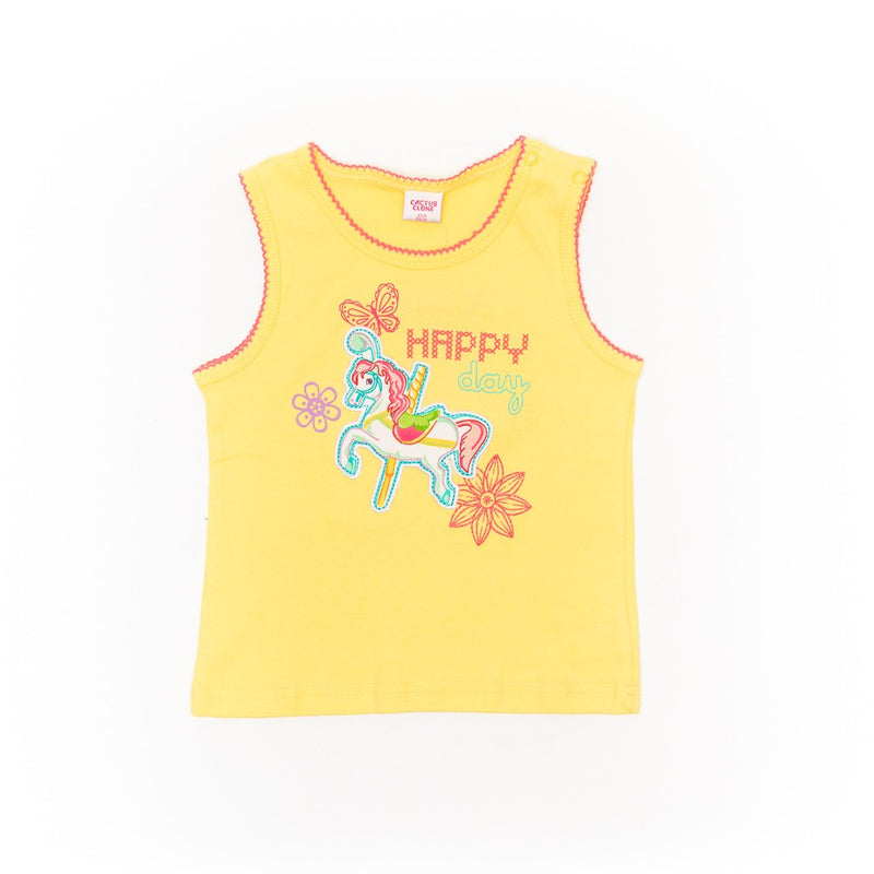 Tricou galben fete - JVK1216G - 4Kids Romania