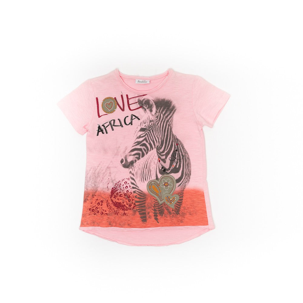 Tricou fetite, Bimbalina, Love Africa, roz, 32420