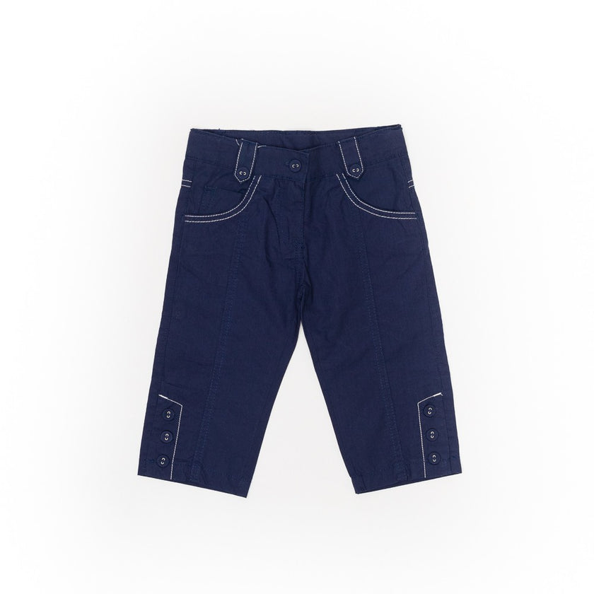 Pantaloni copii, Bimbalina, din bumbac, bleumarin, 26422-2