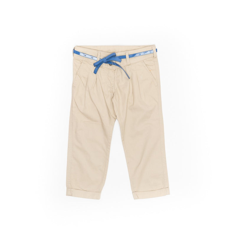 Pantaloni cu curea fetite, Bimbalina, crem, 13432 - 4Kids Romania