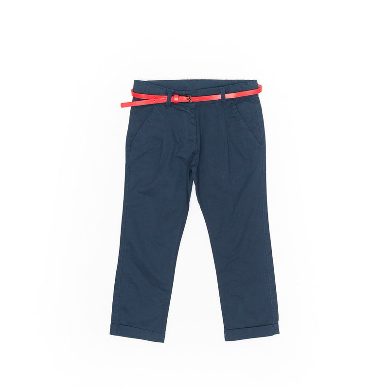 Pantaloni lungi cu curea, Bimbalina, bleumarin, 22432-1 - 4Kids Romania