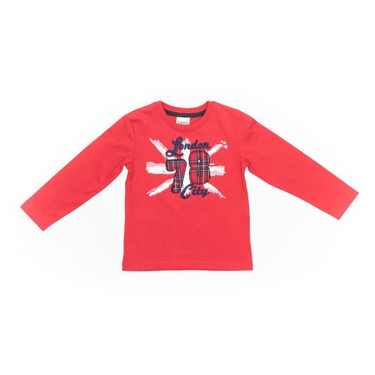 Bluza imprimeu London, Wooloo Mooloo, rosie, 36740 - 4Kids Romania