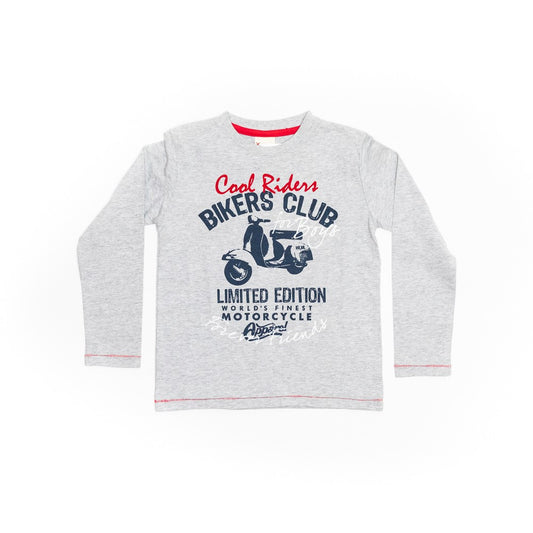 Bluza baietei, Wooloo Mooloo, Bikers Club, gri, 20730 - 4Kids Romania