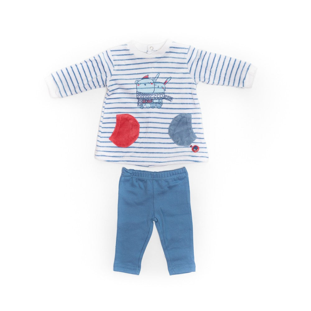 Pantaloni si bluza bebe, Bambilina, cu dungi, 12945 - 4Kids Romania